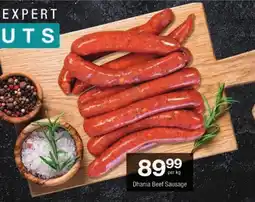 Checkers Dhania Beef Sausage offer