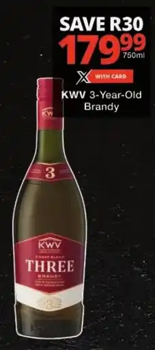 Checkers KWV 3-Year-Old Brandy offer