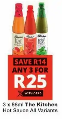 Checkers The Kitchen Hot Sauce All Variants offer