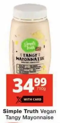 Checkers Simple Truth Vegan Tangy Mayonnaise offer
