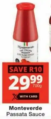 Checkers Monteverde Passata Sauce offer