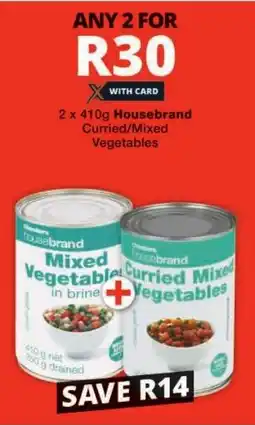 Checkers Housebrand Curried/ Mixed Vegetables offer