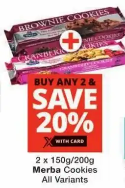 Checkers Merba Cookies All Variants offer