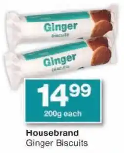 Checkers Housebrand Ginger Biscuits offer