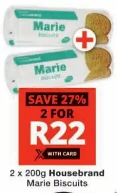 Checkers Housebrand Marie Biscuits offer