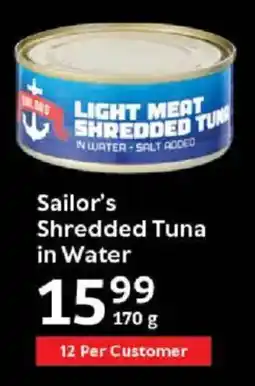 Oxford Freshmarket Sailor's Shredded Tuna in Water offer