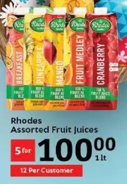 Oxford Freshmarket Rhodes Assorted Fruit Juices offer
