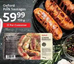 Oxford Freshmarket Oxford Pork Sausages offer
