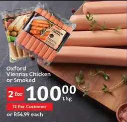 Oxford Freshmarket Oxford Viennas Chicken or Smoked offer