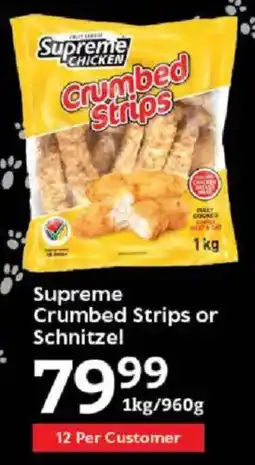 Oxford Freshmarket Supreme Crumbed Strips or Schnitzel offer