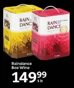 Oxford Freshmarket Raindance Box Wine offer