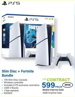 Incredible Connection PS5 Slim Disc + Fortnite Bundle offer