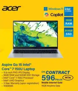 Incredible Connection Acer Aspire Go 15 Intel Core 7 150U Laptop offer