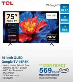 Incredible Connection TCL 75-inch QLED Google TV offer