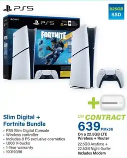 Incredible Connection PS5 Slim Digital + Fortnite Bundle offer