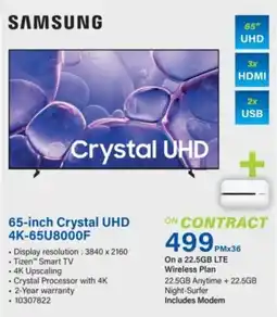Incredible Connection Samsung 65-inch Crystal UHD 4K TV offer
