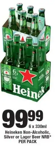 OK Liquor Heineken Non-Alcoholic, Silver or Lager Beer offer