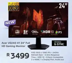 Computer Mania Acer VG240 X1 24" Full HD Gaming Monitor offer