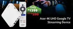 Computer Mania Acer 4K UHD Google TV Streaming Device offer