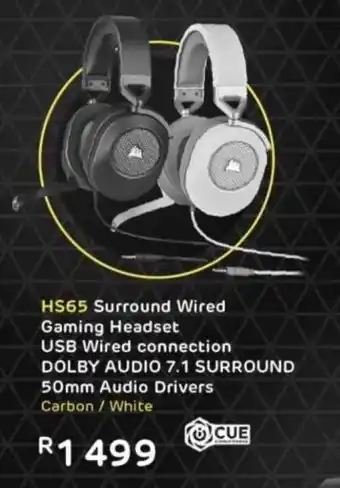 Computer Mania Corsair HS65 Surround Wired Gaming Headset offer