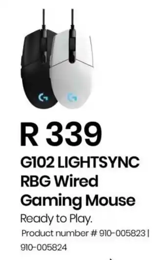 Computer Mania Logitech G102 Lightsync RBG Wired Gaming Mouse offer