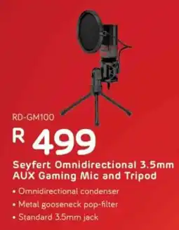 Computer Mania Redragon Seyfert Omnidirectional 3.5mm AUX Gaming Mic and Tripod offer