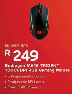 Computer Mania Redragon M616 Trident 10000DPI RGB Gaming Mouse offer