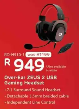 Computer Mania Redragon Over-Ear Zeus 2 USB Gaming Headset offer