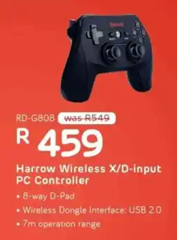 Computer Mania Redragon Harrow Wireless X/D-input PC Controller offer