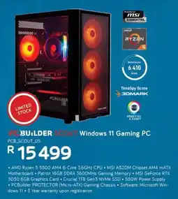 Computer Mania PCBuilder Scout Windows 11 Gaming PC offer