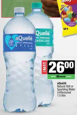 Spar aQuellé Natural Still or Sparkling Water Unflavoured offer