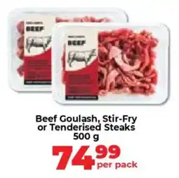 Food Lover's Market Beef Goulash, Stir-Fry or Tenderised Steaks offer