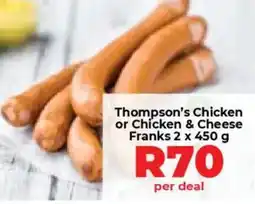 Food Lover's Market Thompson's Chicken or Chicken & Cheese Franks offer