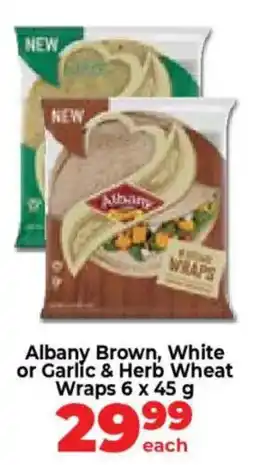 Food Lover's Market Albany Brown, White or Garlic & Herb Wheat Wraps offer
