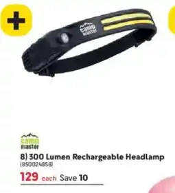 Makro Camp Master 300 Lumen Rechargeable Headlamp offer