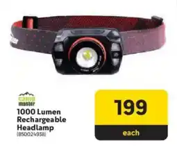 Makro Camp Master 1000 Lumen Rechargeable Headlamp offer