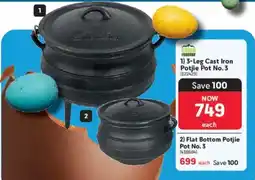 Makro Camp Master 3-Leg Cast Iron Potjie Pot No.3 offer