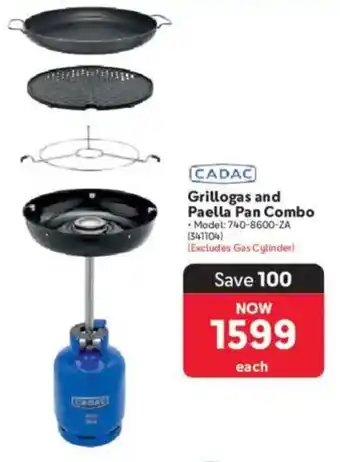 Makro Cadac Grillogas and Paella Pan Combo offer