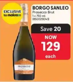 Makro Borgo Sanleo Prosecco Brut offer