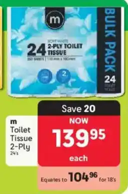 Makro m Toilet Tissue 2-Ply offer