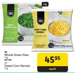 Makro m Whole Green Peas or Sweet Corn Kernels offer