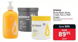 Makro Epimax Body Wash, Body Cream Tub or Man Cream offer