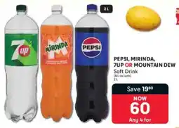 Makro Pepsi, mirinda, 7up or mountain dew soft drink offer