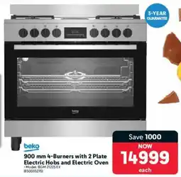Makro Beko 4-Burners with 2 Plate Electric Hobs and Electric Oven offer