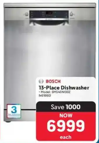 Makro Bosch 13-Place Dishwasher offer