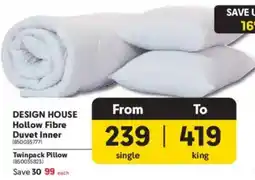 Makro Design House Hollow Fibre Duvet Inner offer