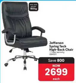 Makro Jefferson Spring Tech High-Back Chair offer