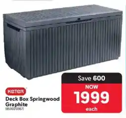 Makro Keter Deck Box Springwood Graphite offer