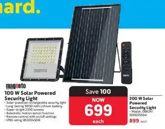 Makro Magneto 100 W Solar Powered Security Light offer
