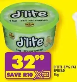 Shoprite D'lite 37% fat spread offer